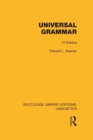 Universal Grammar (RLE Linguistics A: General Linguistics) - Book