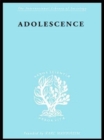 Adolescence : Its Social Psychology - Book