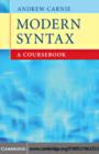 Modern Syntax : A Coursebook - eBook