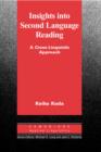 Insights into Second Language Reading : A Cross-Linguistic Approach - eBook