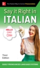 Say It Right in Italian, Third Edition - Book