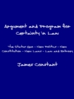 Argument and Program for Certainty in Law - eBook