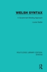 Welsh Syntax : A Government-Binding Approach - eBook