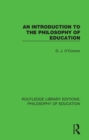 An Introduction to the Philosophy of Education - eBook