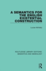 A Semantics for the English Existential Construction - eBook