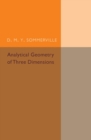 Analytical Geometry of Three Dimensions - Book