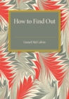 How to Find Out - Book