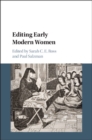 Editing Early Modern Women - eBook