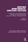 Editing Nineteenth-Century Fiction : Papers given at the thirteenth annual Conference on Editorial Problems, University of Toronto, 4-5 November 1977 - eBook