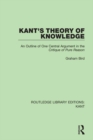Kant's Theory of Knowledge : An Outline of One Central Argument in the 'Critique of Pure Reason' - eBook