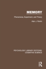 Memory : Phenomena, Experiment and Theory - eBook