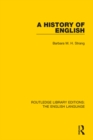 A History of English (RLE: English Language) - eBook