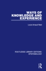 Ways of Knowledge and Experience - eBook