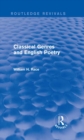 Classical Genres and English Poetry (Routledge Revivals) - eBook