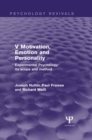 Experimental Psychology Its Scope and Method: Volume V : Motivation, Emotion and Personality - eBook