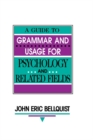 A Guide To Grammar and Usage for Psychology and Related Fields - eBook