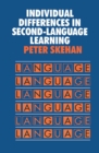 Individual Differences in Second Language Learning - eBook