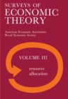 Surveys of Economic Theory : Resource Allocation - eBook