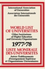 World List of Universities 1977-78 / Liste Mondiale des Universites - eBook