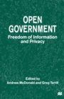 Open Government : Freedom of Information and Privacy - eBook