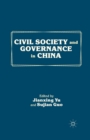 Civil Society and Governance in China - Book
