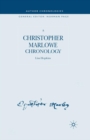 A Christopher Marlowe Chronology - Book