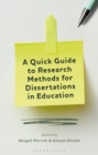 A Quick Guide to Research Methods for Dissertations in Education - eBook