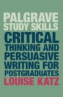 Critical Thinking and Persuasive Writing for Postgraduates - eBook