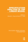 Specification Analysis in the Linear Model - eBook
