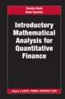 Introductory Mathematical Analysis for Quantitative Finance - eBook
