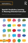 Spanish Vocabulary Learning in Meaning-Oriented Instruction - eBook