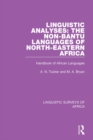 Linguistic Analyses: The Non-Bantu Languages of North-Eastern Africa : Handbook of African Languages - eBook