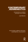 Contemporary Hermeneutics : Hermeneutics as Method, Philosophy and Critique - eBook