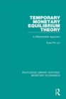 Temporary Monetary Equilibrium Theory : A Differentiable Approach - eBook