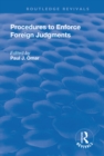 Procedures to Enforce Foreign Judgments - eBook