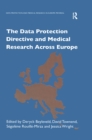 The Data Protection Directive and Medical Research Across Europe - eBook