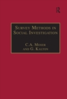 Survey Methods in Social Investigation - eBook