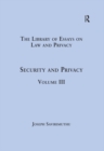 Security and Privacy : Volume III - eBook