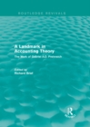 Routledge Revivals: A Landmark in Accounting Theory (1996) : The Work of Gabriel A.D. Preinreich - eBook