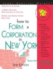 How to Form a Corporation in New York - eBook
