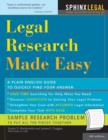 Legal Research Made Easy - eBook