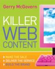 Killer Web Content : Make the Sale, Deliver the Service, Build the Brand - eBook