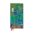 Van Gogh’s Irises Slim 12-month Horizontal Hardback Dayplanner 2025 (Elastic Band Closure) - Book