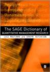 The SAGE Dictionary of Quantitative Management Research - Book