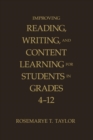 Improving Reading, Writing, and Content Learning for Students in Grades 4-12 - Book