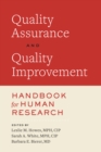 Quality Assurance and Quality Improvement Handbook for Human Research - eBook