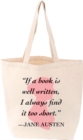 Jane Austen Quote LoveLit Tote FIRM SALE - Book
