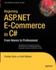 Beginning ASP.NET E-Commerce in C# : From Novice to Professional - Book