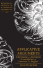 Applicative Arguments : A Syntactic and Semantic Investigation of German and English - Book