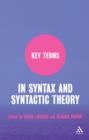 Key Terms in Syntax and Syntactic Theory - eBook